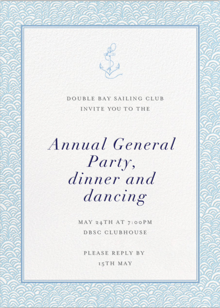 Annual General Party (/Meeting)