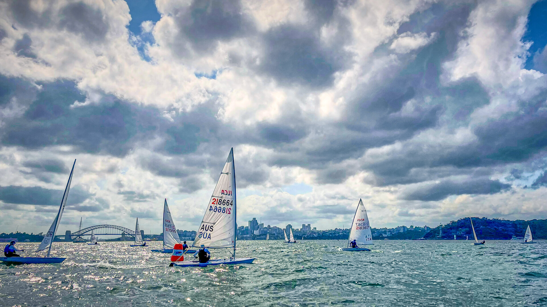 ILCA World Masters prep in Sydney Harbour this week for DBSC sailors and visitors from Italy, Canada, America, and Great Britain. Thanks to the legendary Mark Bethwaite for coordinating, with help from DBSC members including race management, on-water
