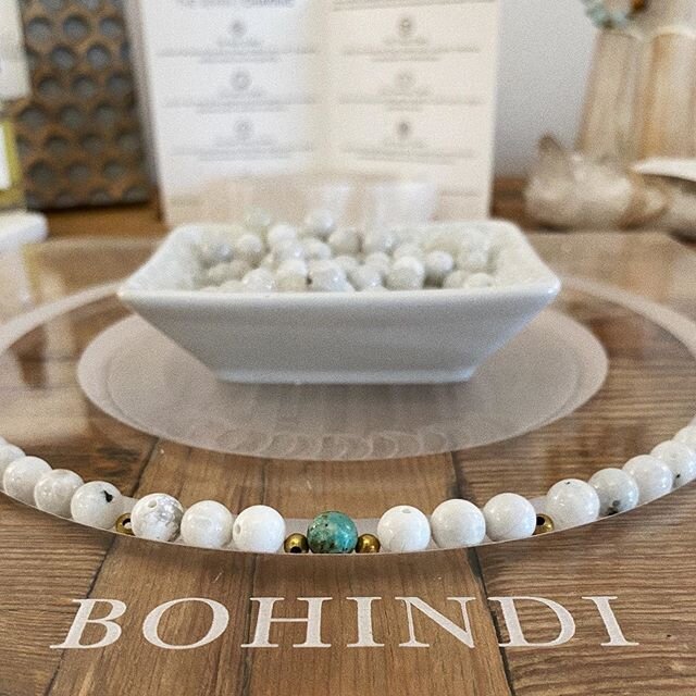 Sunday reflections @bohindibeads  Peace + Balance round out this beautiful intention bracelet || Experience the bead bar virtually (NEW!) or in store during studio hours.