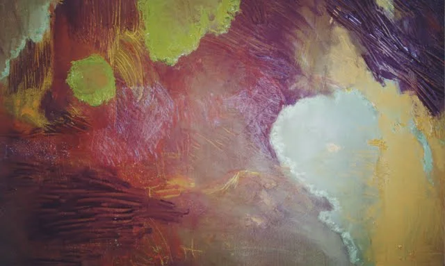  Senior Exhibition:  Balance , detail, oil on wood, range approx. 5' x 8' or 6' 