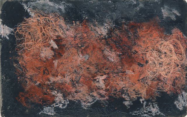  2010, mixed media on paper, 8" x 5" 
