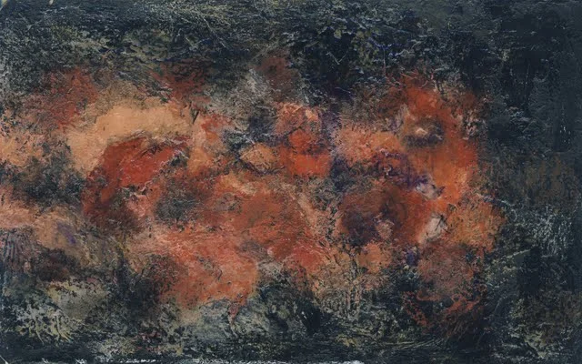  2010, mixed media on paper, 8" x 5"&nbsp; 