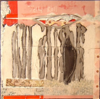   prep xxvii , 2007-2008, mixed media on mat board, 3" x 3" 
