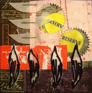   prep xxiv , 2007-2008, mixed media on mat board, 3" x 3" 