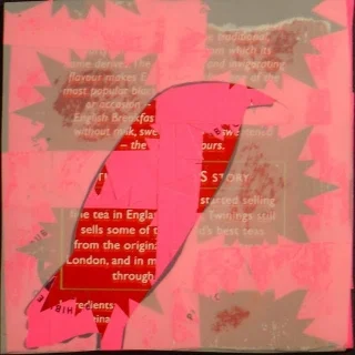   prep iii , 2007-2008, mixed media on mat board, 3" x 3" (sold) 