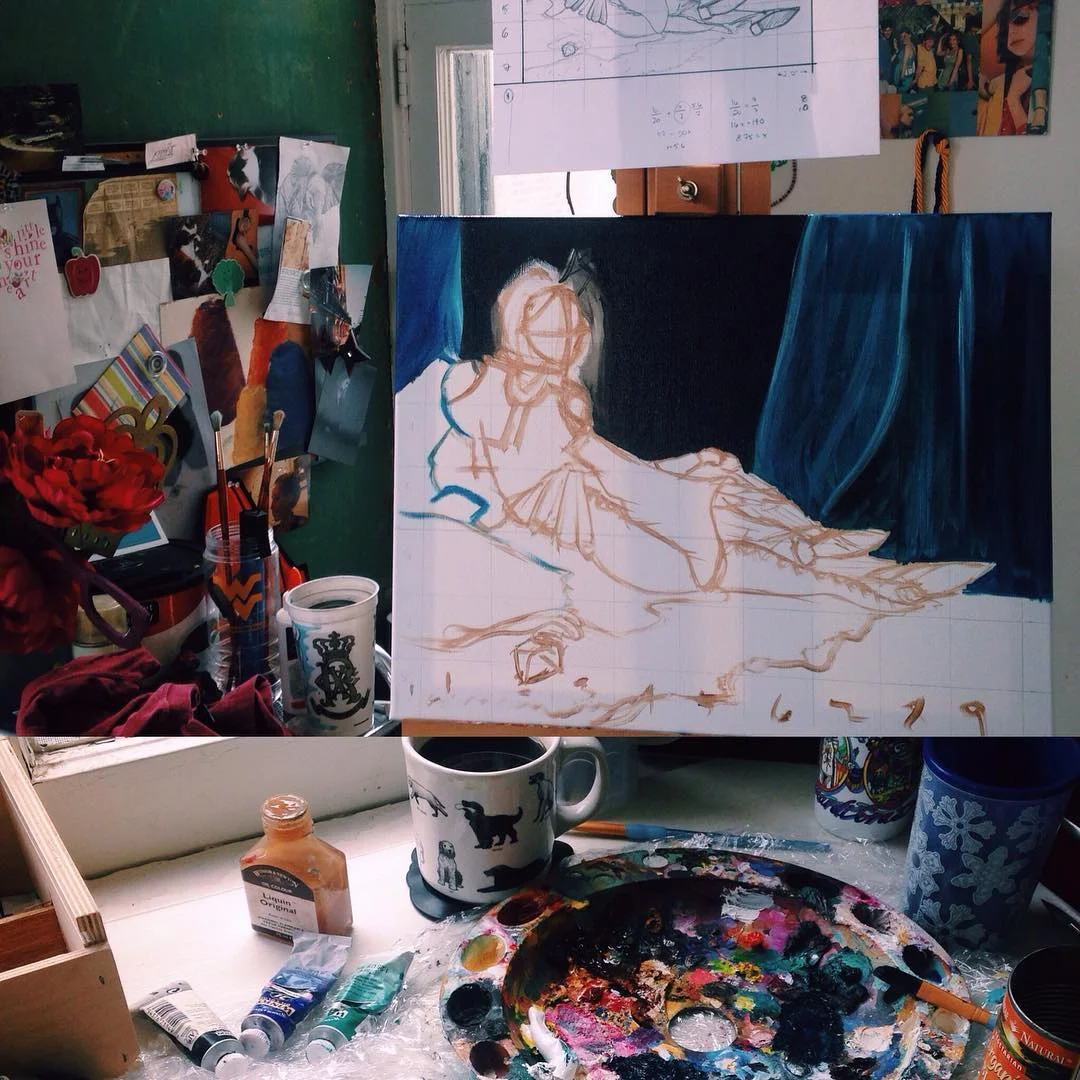 sunday funday #painting #finalfantasy #oilpainting #grandeodelisque #kuja #ffix #art