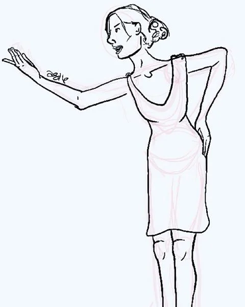 (re)learning how to draw, this time digitally. thanks @thekovesciman for the loaner tablet and @cocorocha for #studyofpose - i will never run out of supplies or subjects 🤓🎨🖋