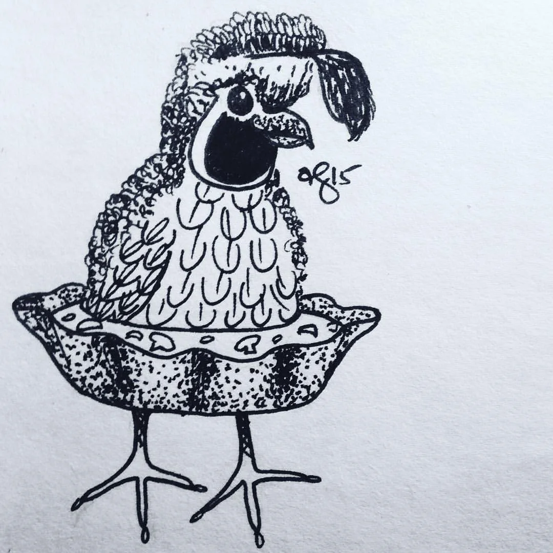 Quiche Quail #inktober #✒️ #🐦