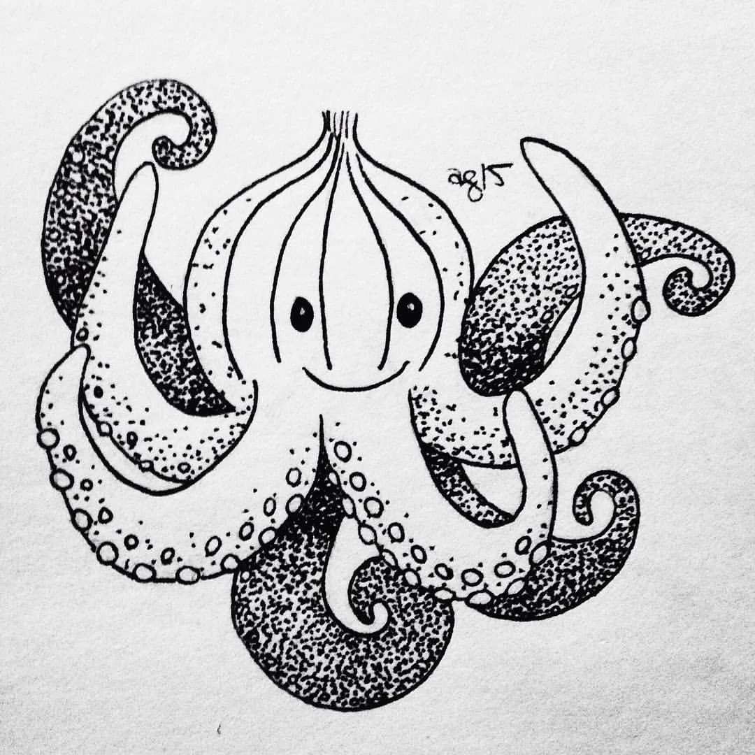 Onion Octopus #inktober #✒️ #🐙 #justmadeit