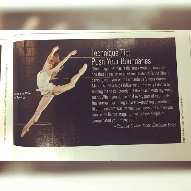 cincinnatiballet:

Courtney Connor Jones, Senior Soloist, shares a Technique Tip in  @pointemagazineofficial’s June/July issue! #pointe #cincinnatiballet #ballet http://ift.tt/1Jq8yHm

art meets ballet. courtney is lovely and talented!
