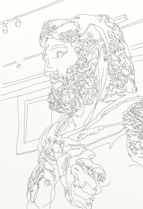 Something at the Met I contour-drew. Not while I was actually there, that would be really impressive.