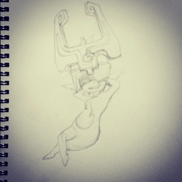 Beginnings of Midna #zelda #art #drawing #nintendo #twilightprincess #vscocam