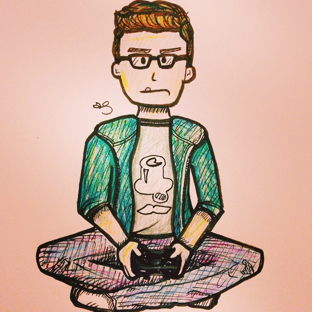 Here is @brakglass playing video games for #inktober because he is doing this for 24 hours to raise money for the Children&rsquo;s Miracle Network via #ExtraLife!! #vscocam #RTExtraLife