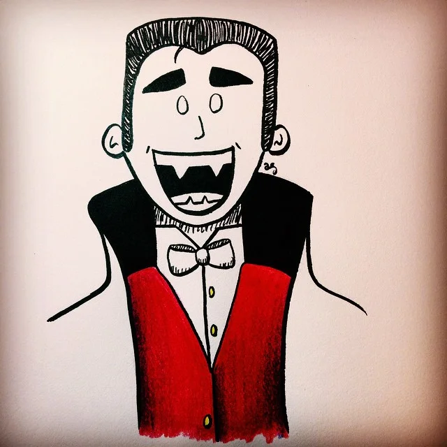 Friendly (?) vampire #inktober #dracula #mensfashion #vscocam