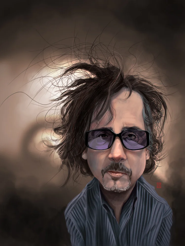 Tim Burton Caricatureby KhasisLieb