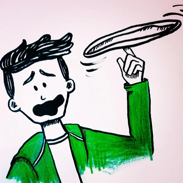 Me: &ldquo;If I drew you twirling a pizza, what would your expression look like?&rdquo; @brakglass: &ldquo;Terrified.&rdquo; #inktober #pizza #vscocam