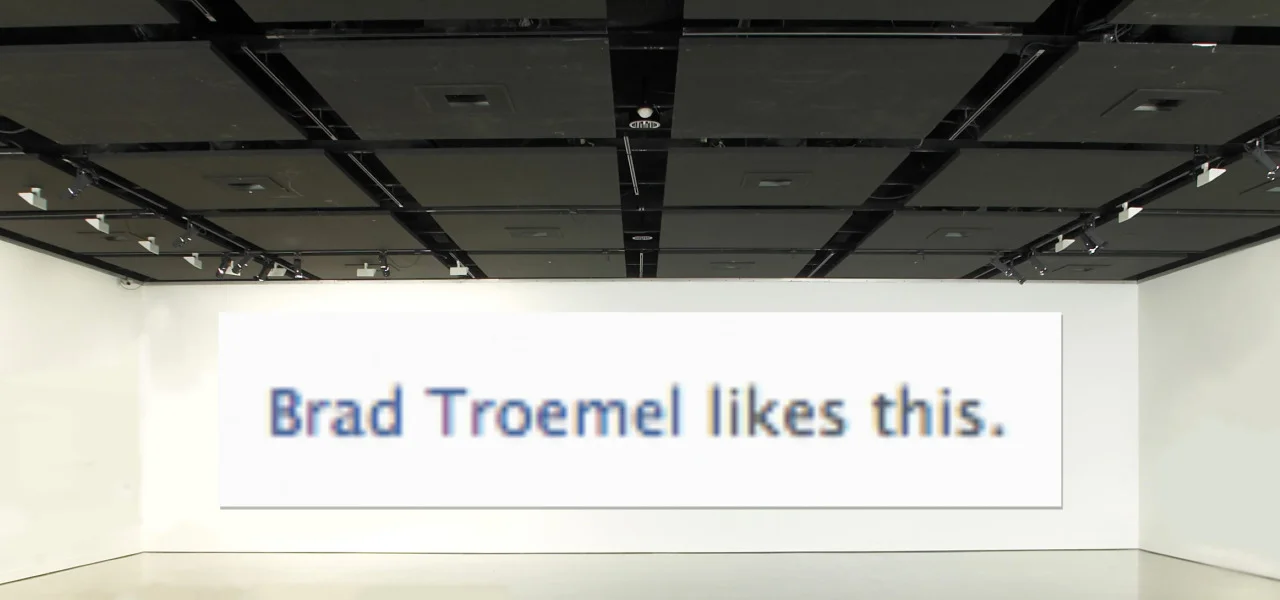 thejogging:

Brad Troemel Sympathy Like (Installation View), 2013
Eh
= )
