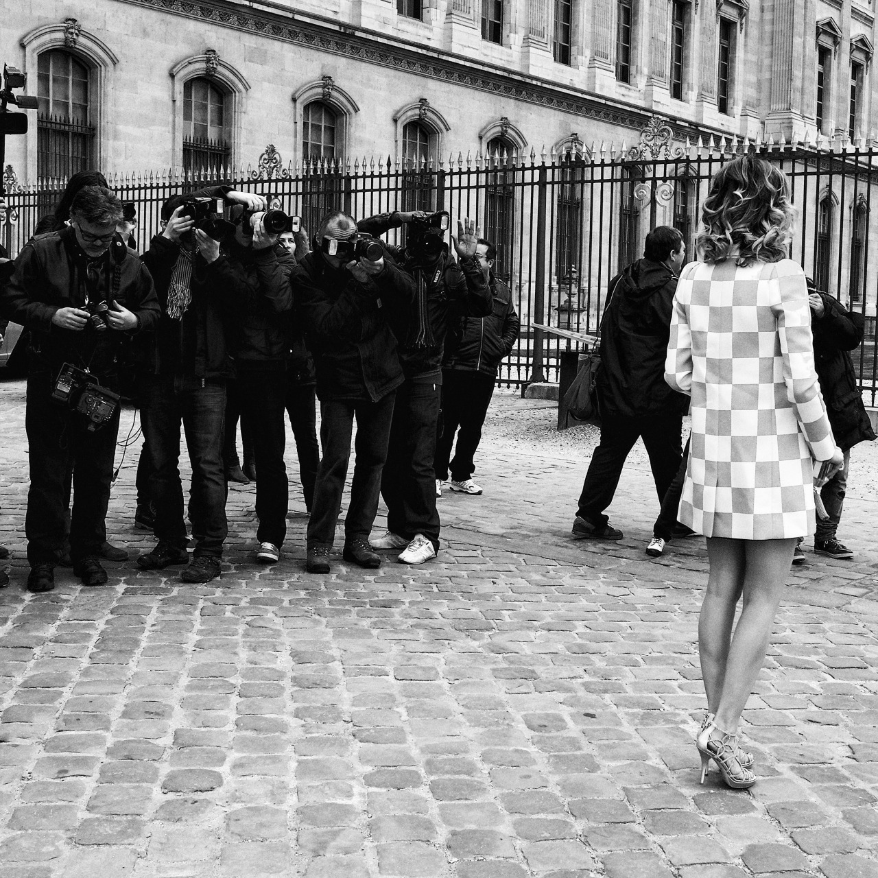 germanlarkin:

Outside Louis Vuitton show today in Paris