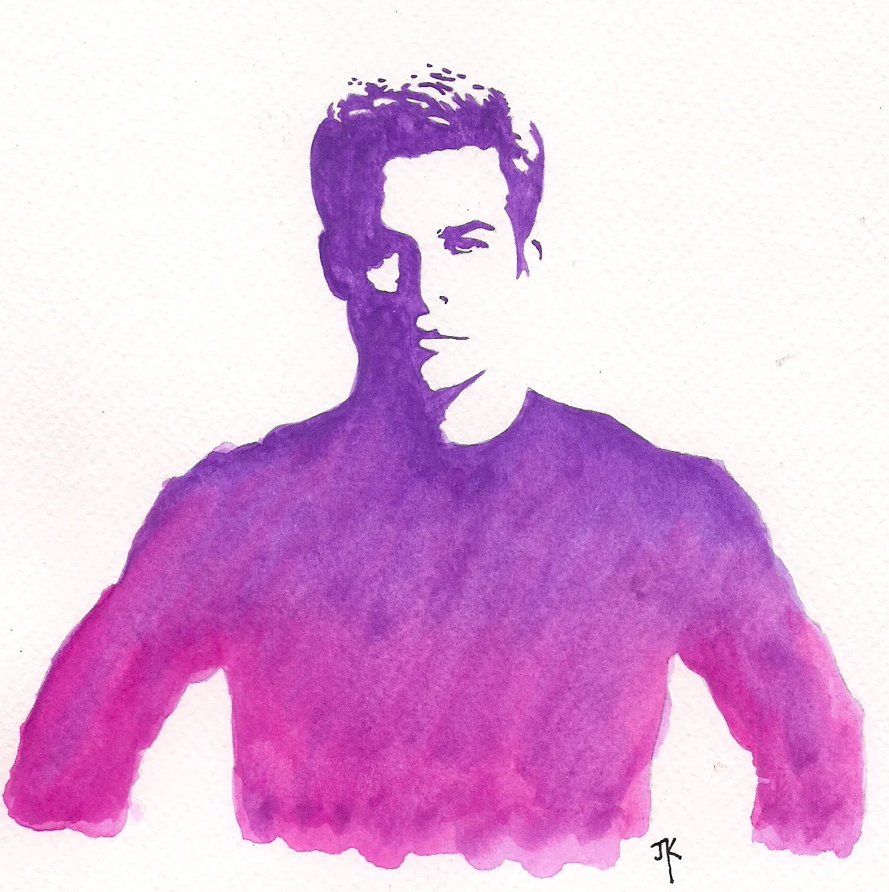 eatsleepdraw:

watercoloured portrait of Chris Pine for my sister!