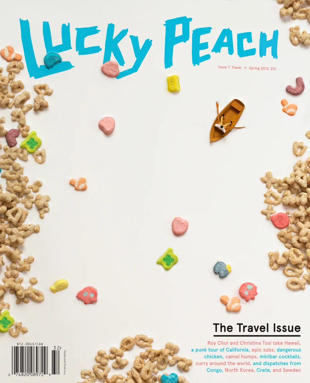 luckypeach:

This is the cover of LUCKY PEACH 7: The Travel Issue.
It is on its way to your mailbox, your local bookstore, the Whole Foods, the prison library, wherever it is that you and the Peach usually meet up. (You can also buy it directly from…