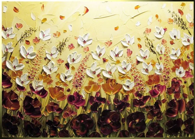 eatsleepdraw:

Christine Krainock paints modern, abstract art, textured palette knife paintings. 