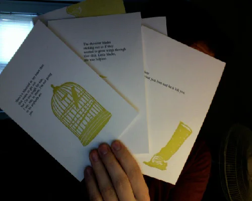 bglass:

Erin sent me these great and wonderful Bukowski prints that she made.