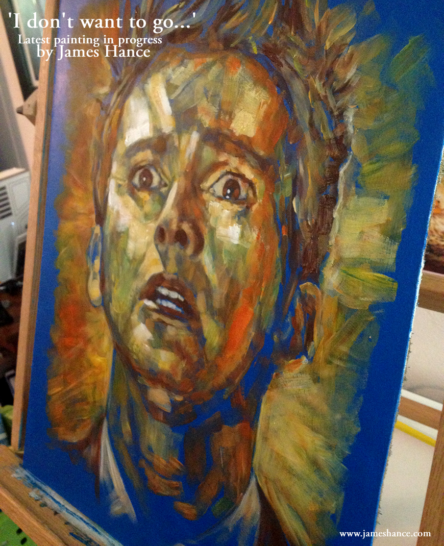 jameshance:

Latest Painting in Progress: ‘I Don’t Want To Go…’ (Doctor Who)
x