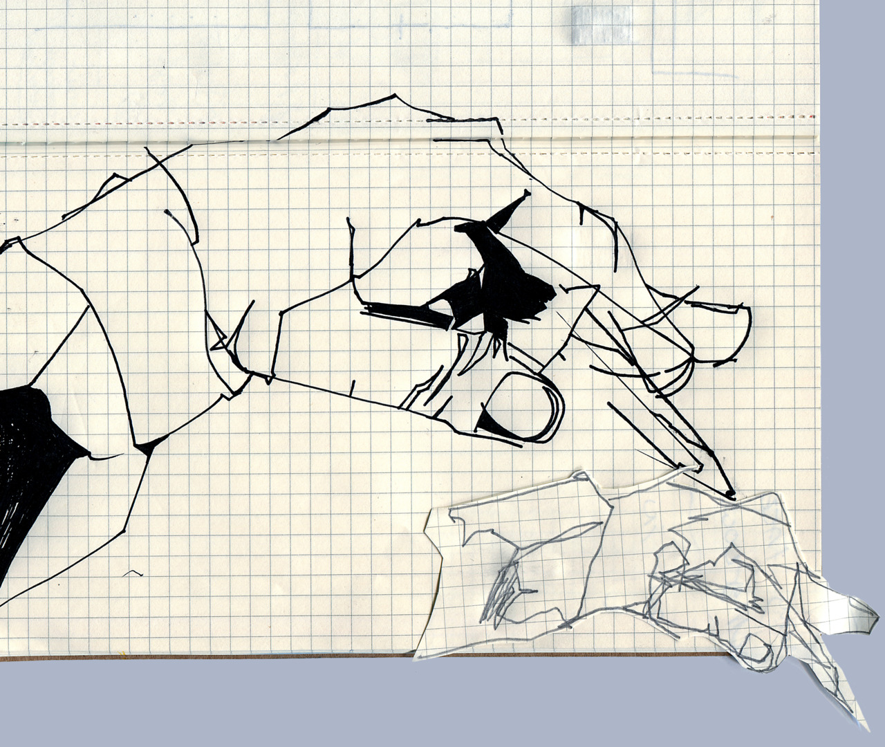 fuckyeahmoleskines:

“LHSW/LHSOLHS”
(left hand study w/ left handed study of left hand study)
ink/graphite
sketch by Tres Roemer
©2012
Please view my art at:
http://tresroemer.tumblr.com/
