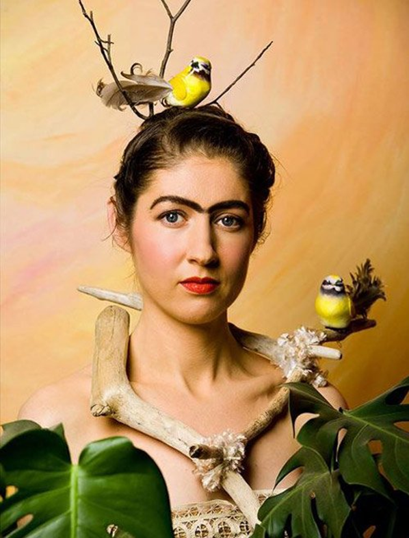 Famous paintings as photographs.