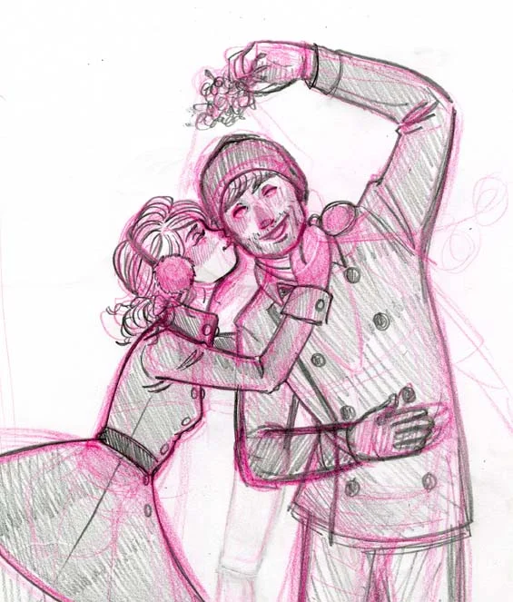 blythesdailydoodles:

Daily Doodle #110:
I have no idea where I put my red pencil (or my blue one for that matter) - and I don’t like sharpening new ones when I have a perfectly good used one somewhere. So today you get pink! I’ll have to check unde…