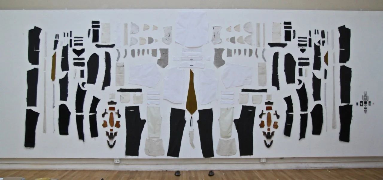 thingsorganizedneatly:

SUBMISSION:
“What Suits Us” installation by John-Mark Ikeda at the San Francisco Art Institute’s Diego Rivera Gallery.