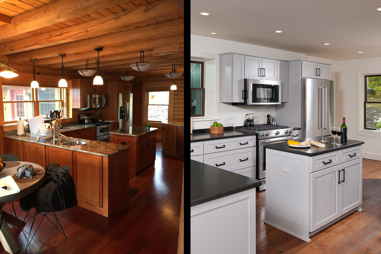 Kitchen before and after