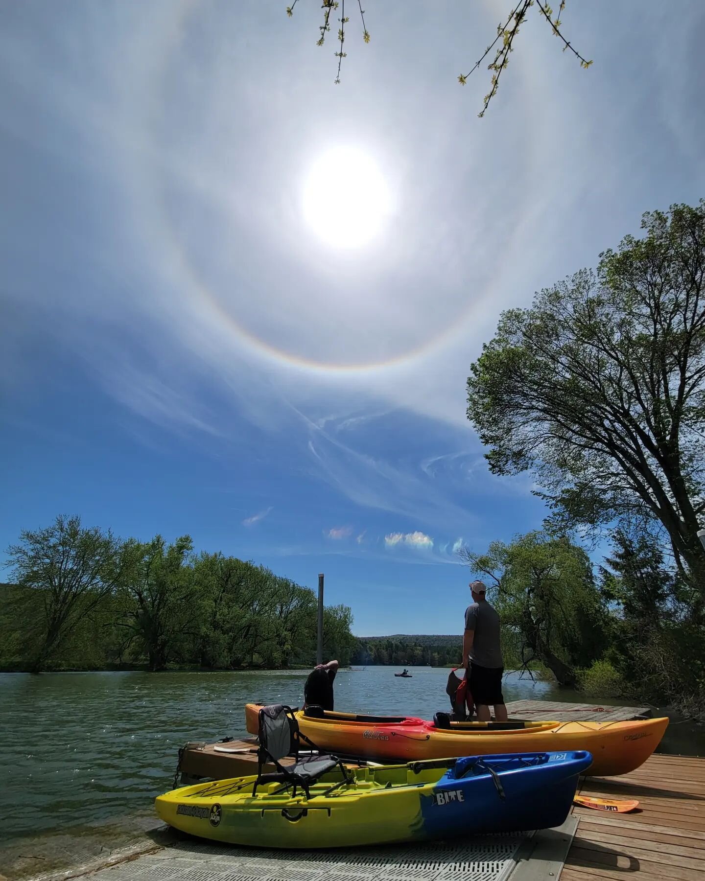 Check out this solar halo that was over Portlandville this Mother's Day. Some say it is a sign of good luck, and others believe it's the angels smiling down on us 😇 We hope you had a good weekend! 
&bull;
May hours: Open daily 10-6, Sunday 11-5
&bul