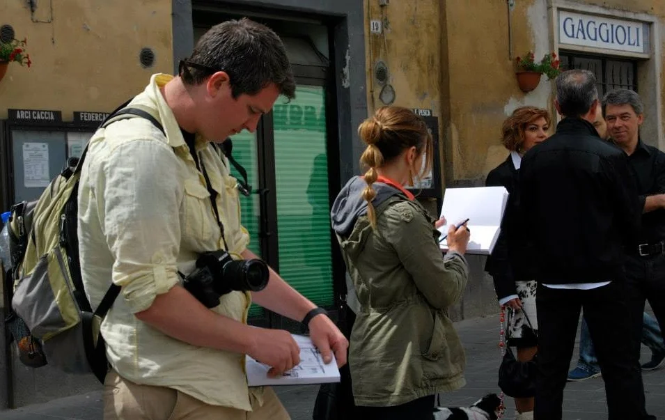 Some drawing on-the-go (photo credit: Amelie Blanchard)