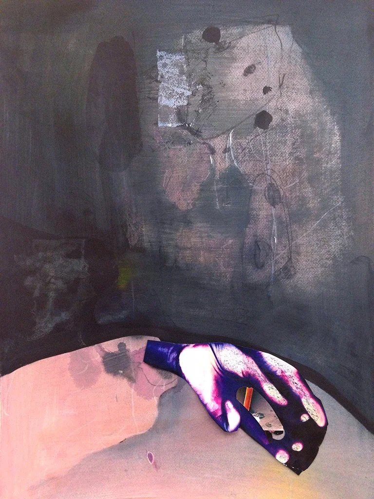 Settle 22 X 30" Collage and mixed media on paper 2016