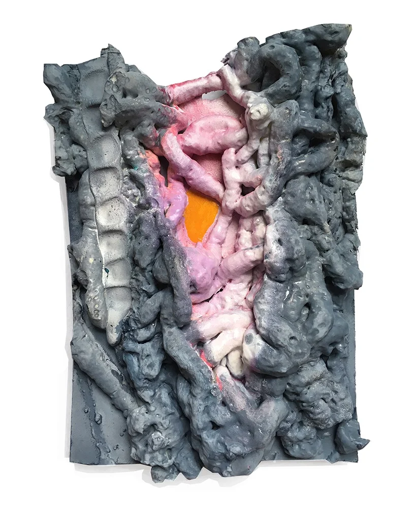 Sludge Foam and mixed media on panel 2018