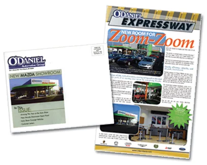 ^ O'Daniel Automotive Group - quarterly newsletter for new and used car dealer serving the Fort Wayne, Indiana area and surrounding markets.