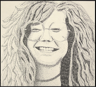 ^ Janis Joplin - stippling technique with graphite