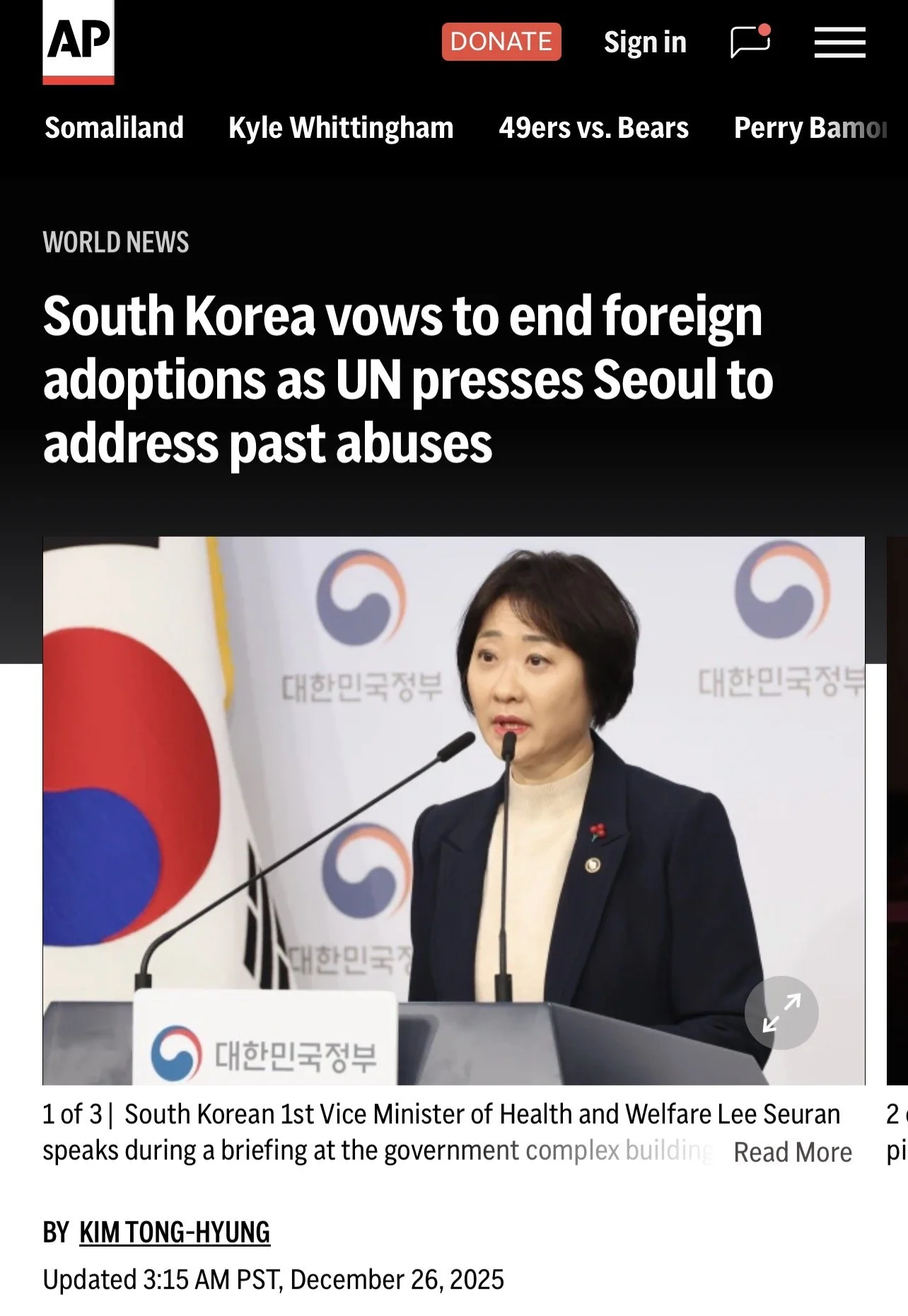 My Official Response to South Korea's Announcement to End Overseas Adoption