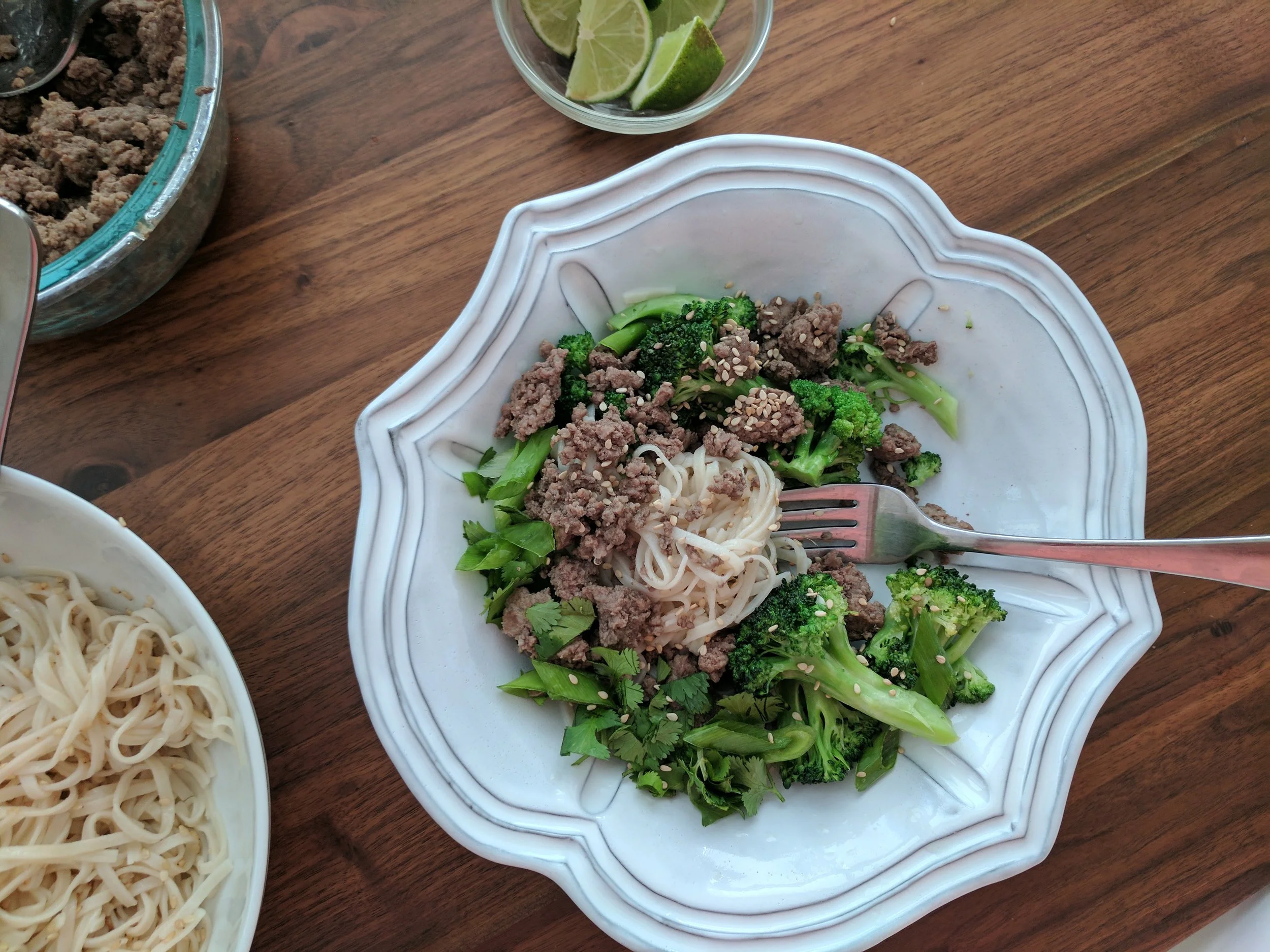 Beef and Broccoli with Rice Noodles