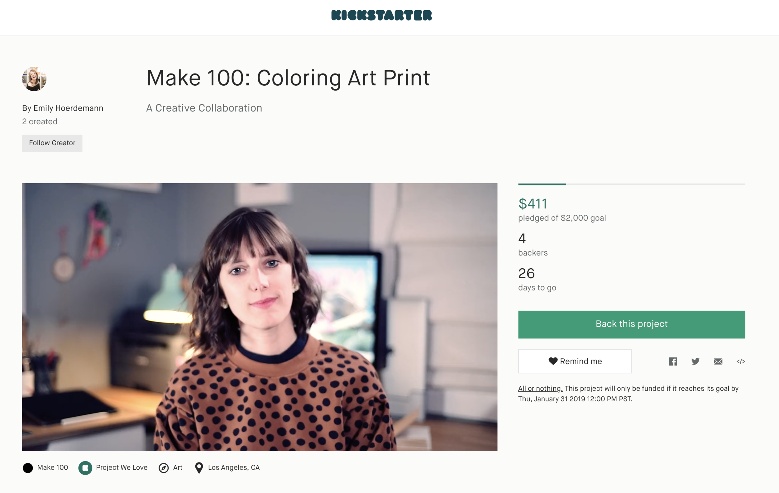 Kickstarter Make 100 Coloring Collaboration Project Launched!