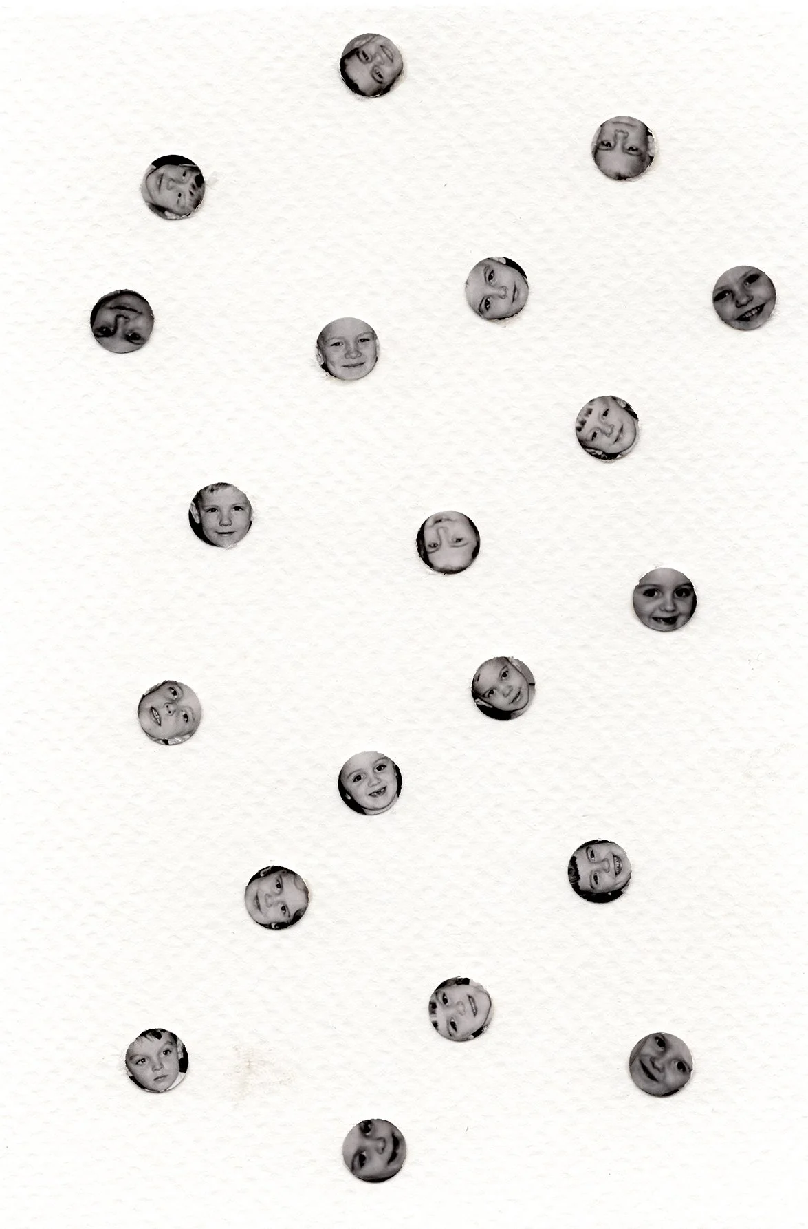 Recollection II 14b, 2026, Vintage photograph and auction catalog on watercolor paper, 6 x 4 inches