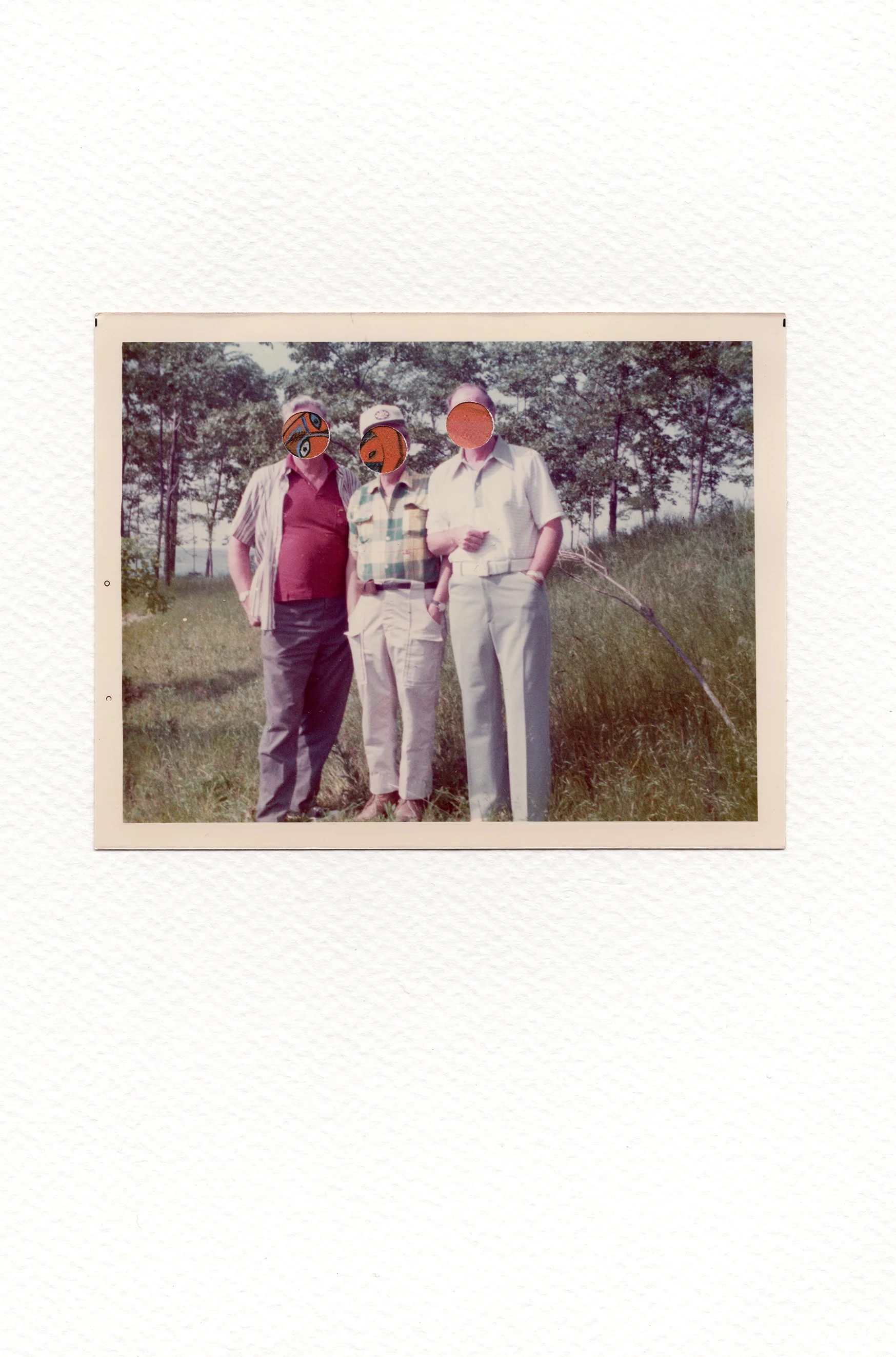 Recollection II 06, 2026, Vintage photograph and auction catalog on watercolor paper, 9 x 6 inches