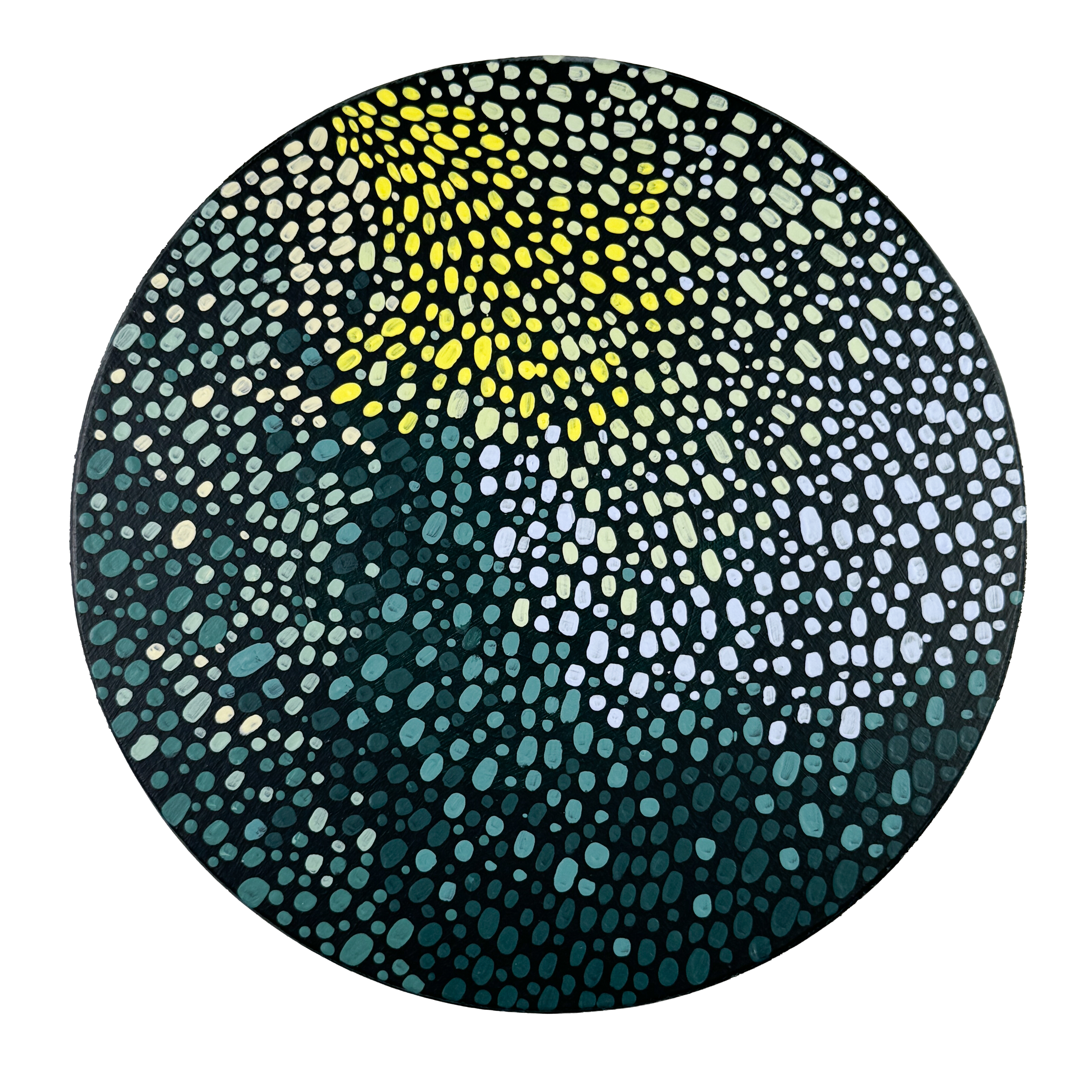 Coastal Lupine I, 2026 Acrylic on round panel 8 inches