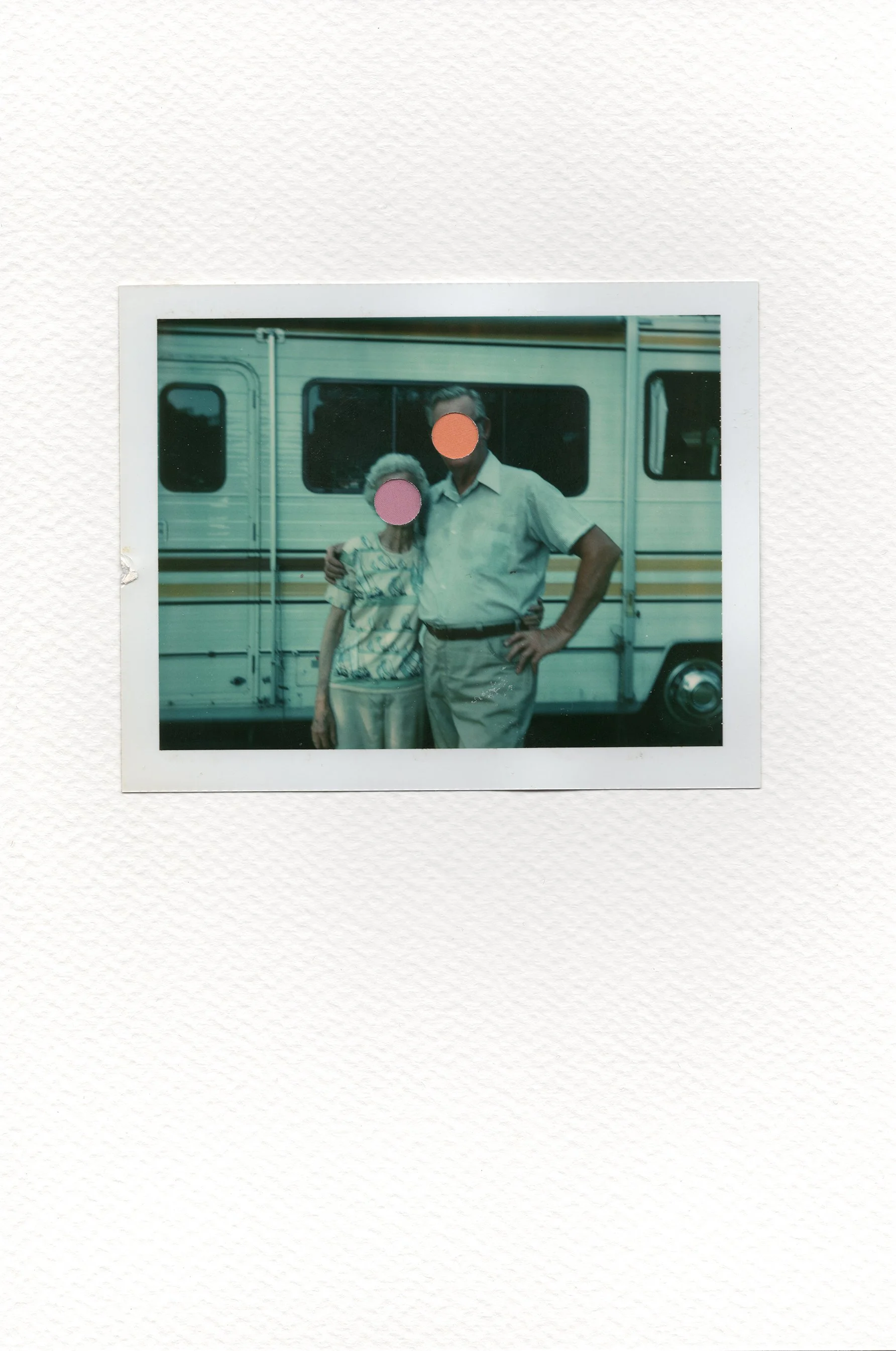 Recollection II 05, 2026, Vintage photograph and auction catalog on watercolor paper, 9 x 6 inches