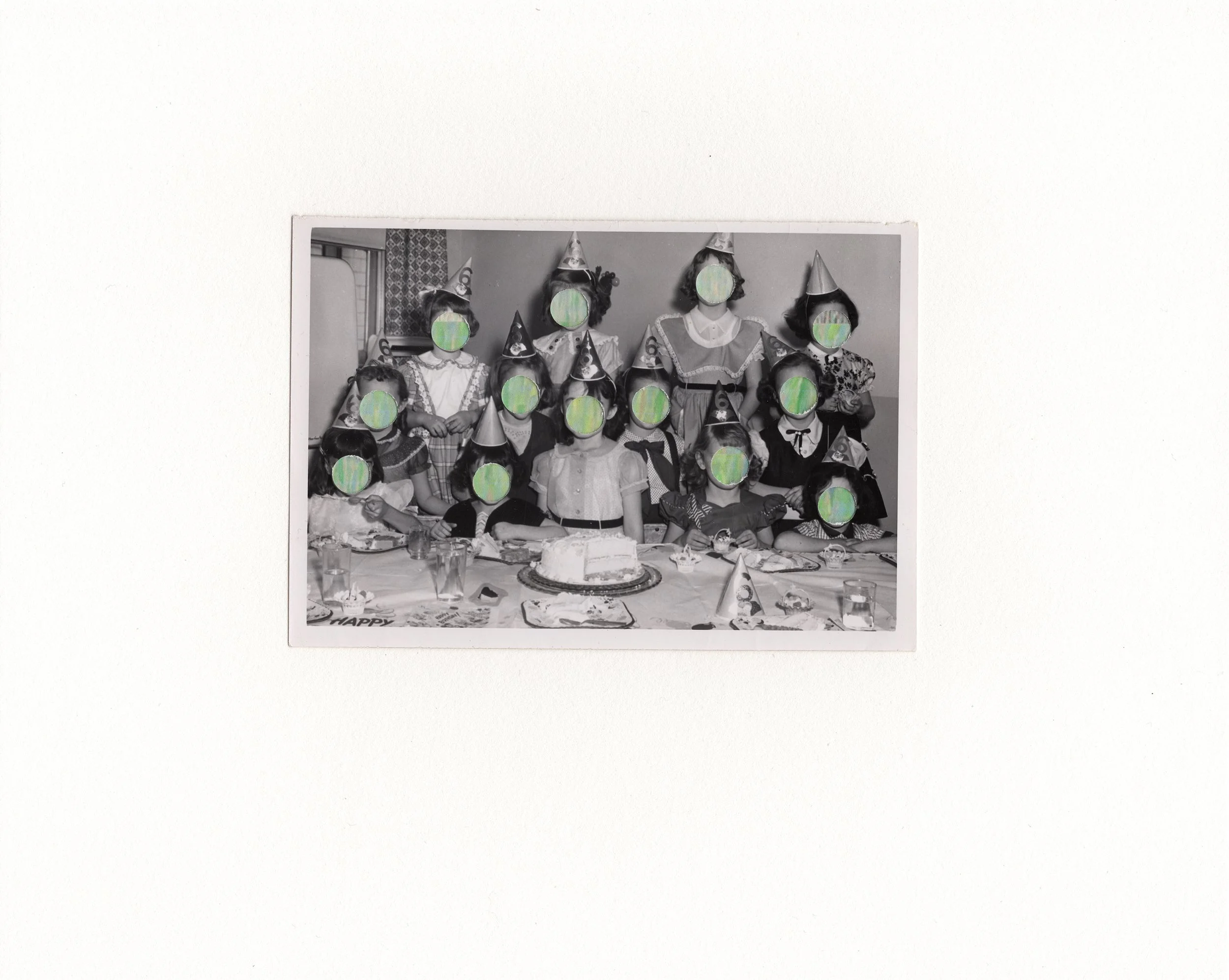 Recollection II 04, 2026, Vintage photograph and auction catalog on watercolor paper, 8 x 10 inches