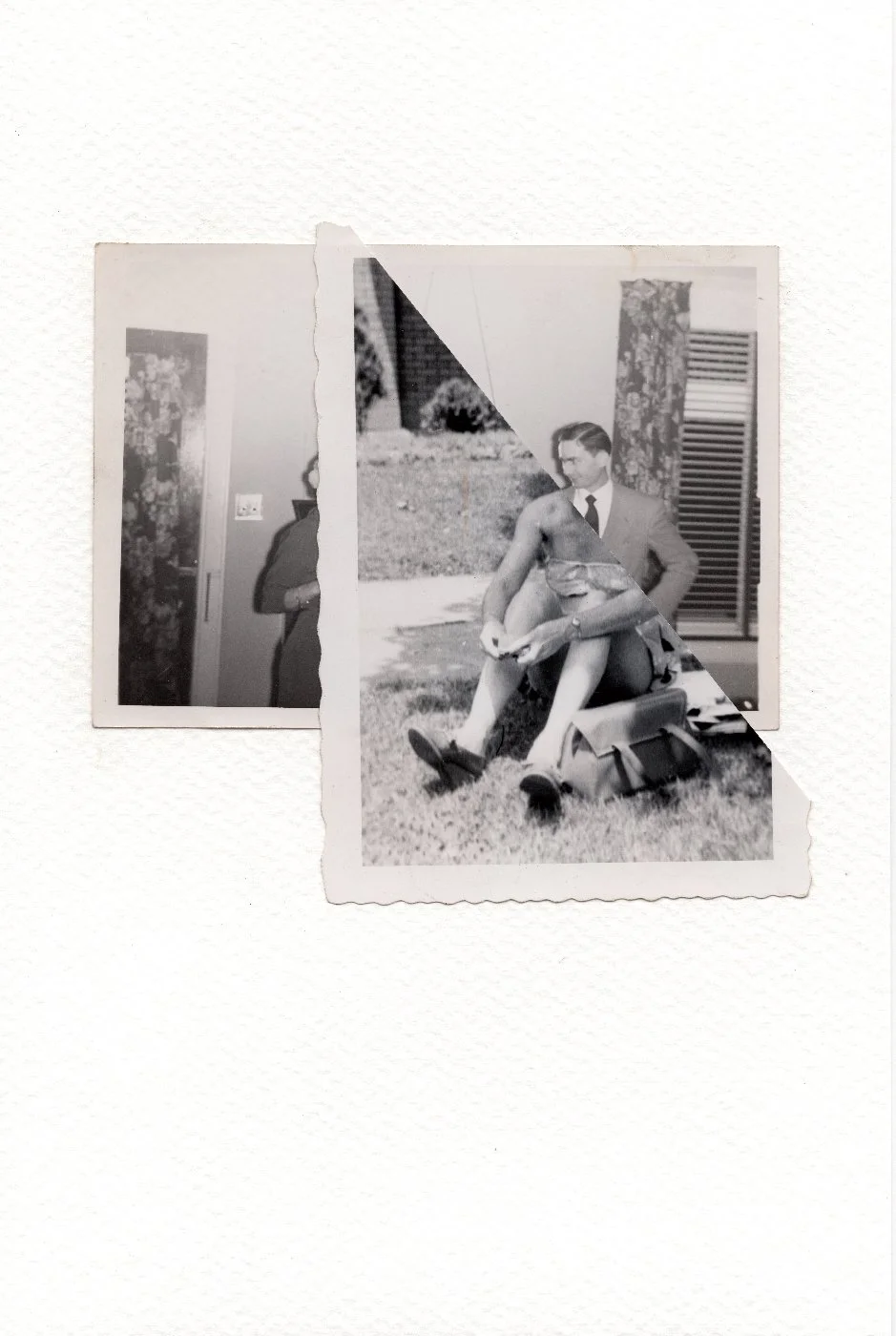 Recollection 11, 2026 Vintage photographs on watercolor paper 9 x 6 inches