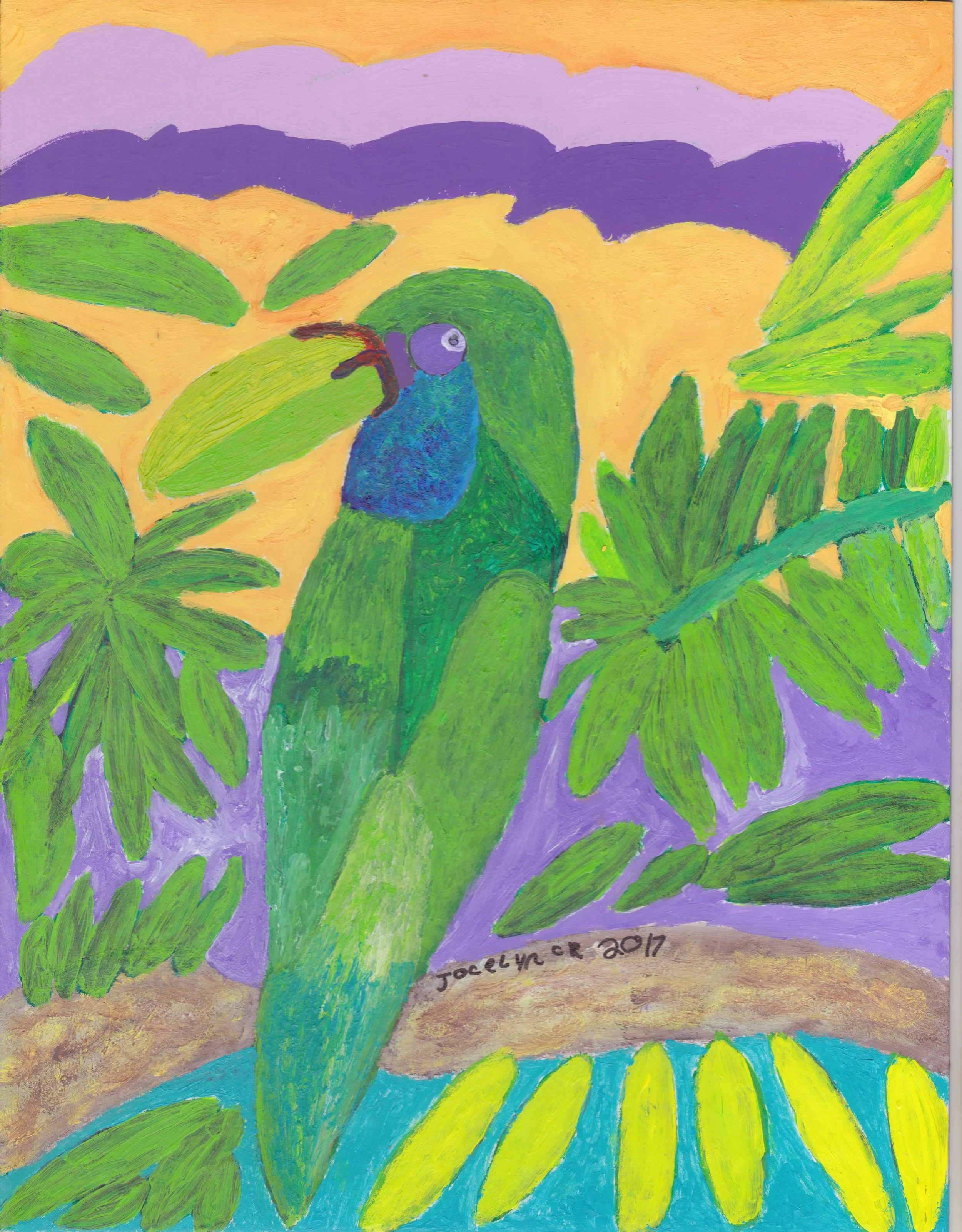 Toucanet in Tropical Sunset