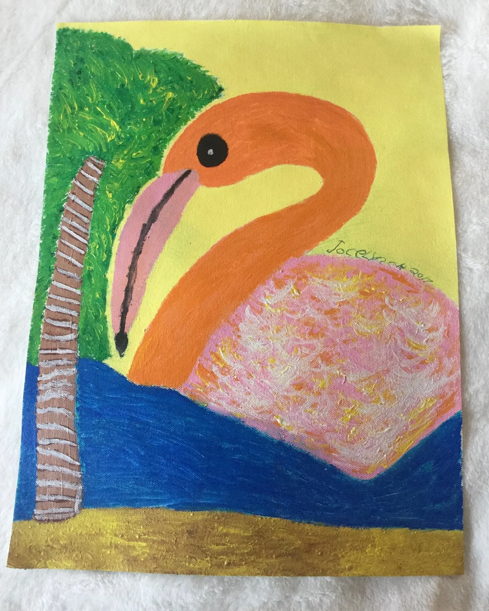 Blue Diamond Flamingo