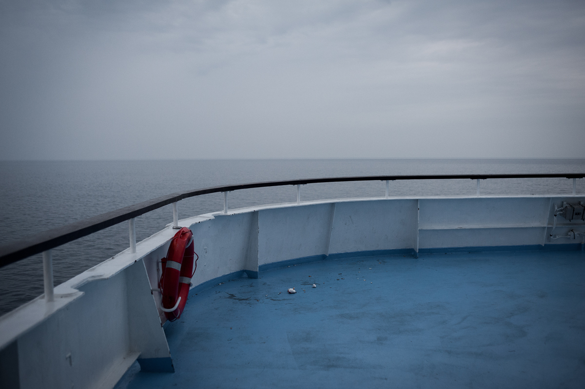 The Aegean Sea, view from the ferry. Oct 7, 2015.